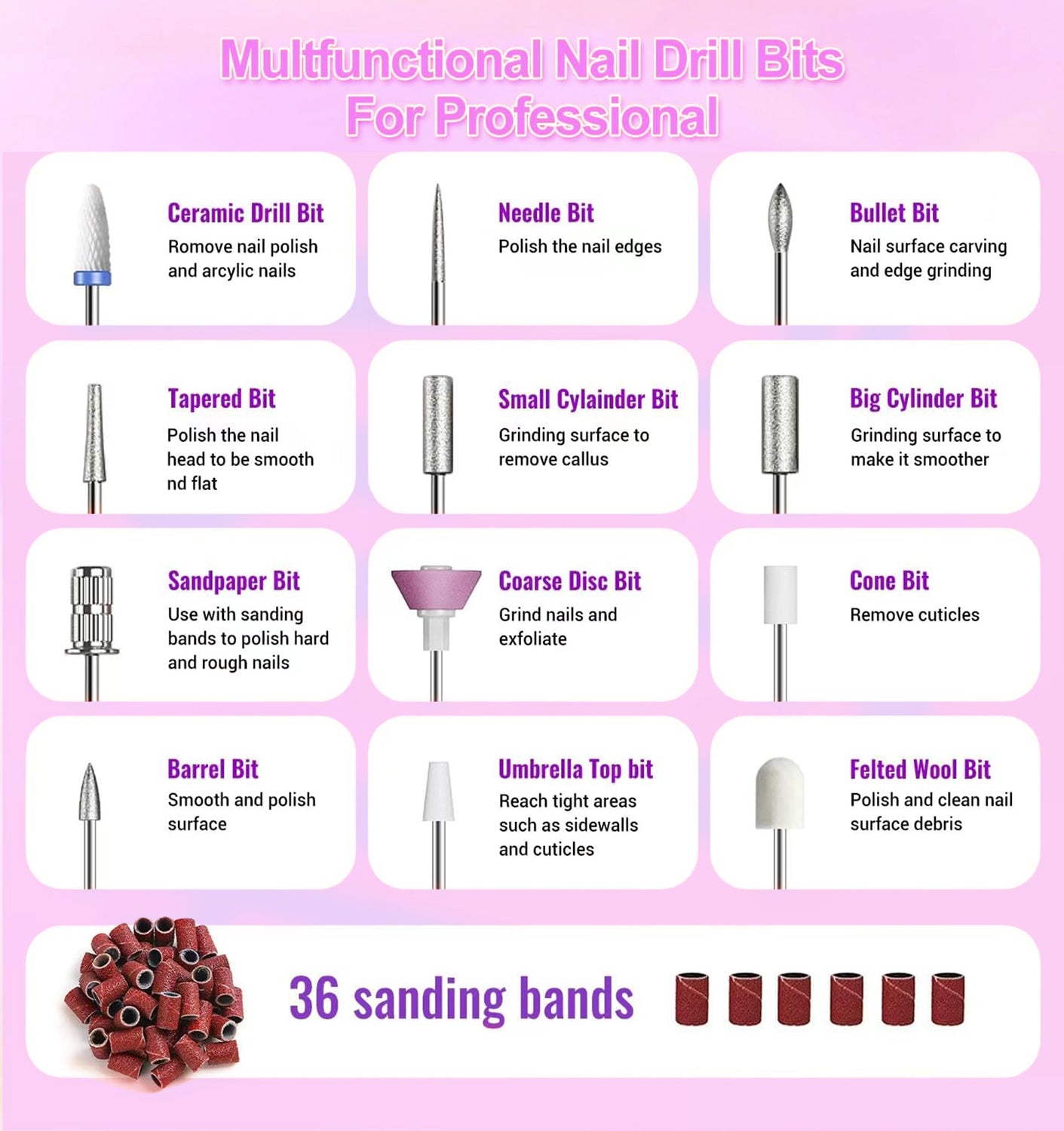 HENGYUAOLER 6th Gen Professional Cordless Nail Drill