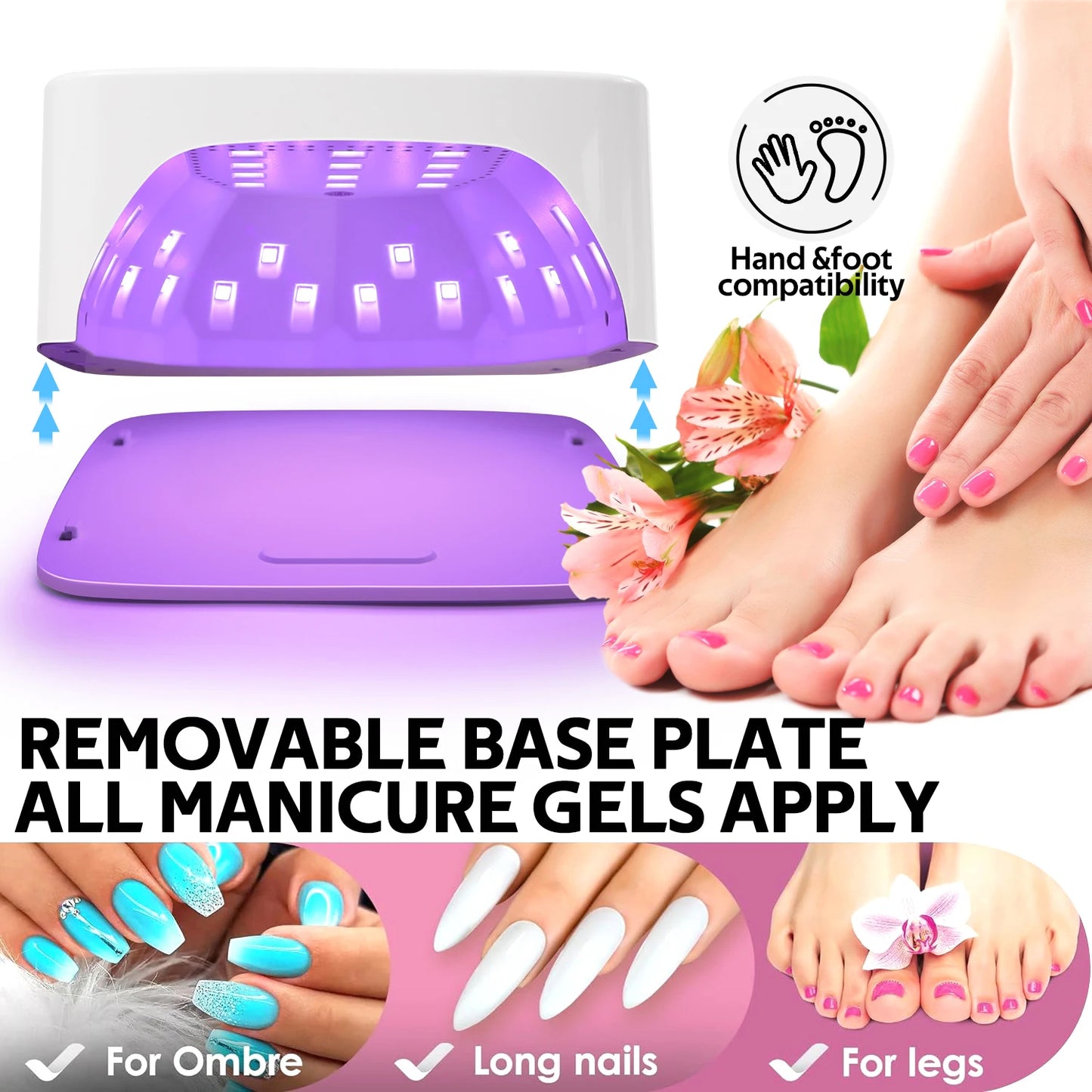 168W Cordless UV LED Nail Lamp | Salon-Quality Gel Curing at Home