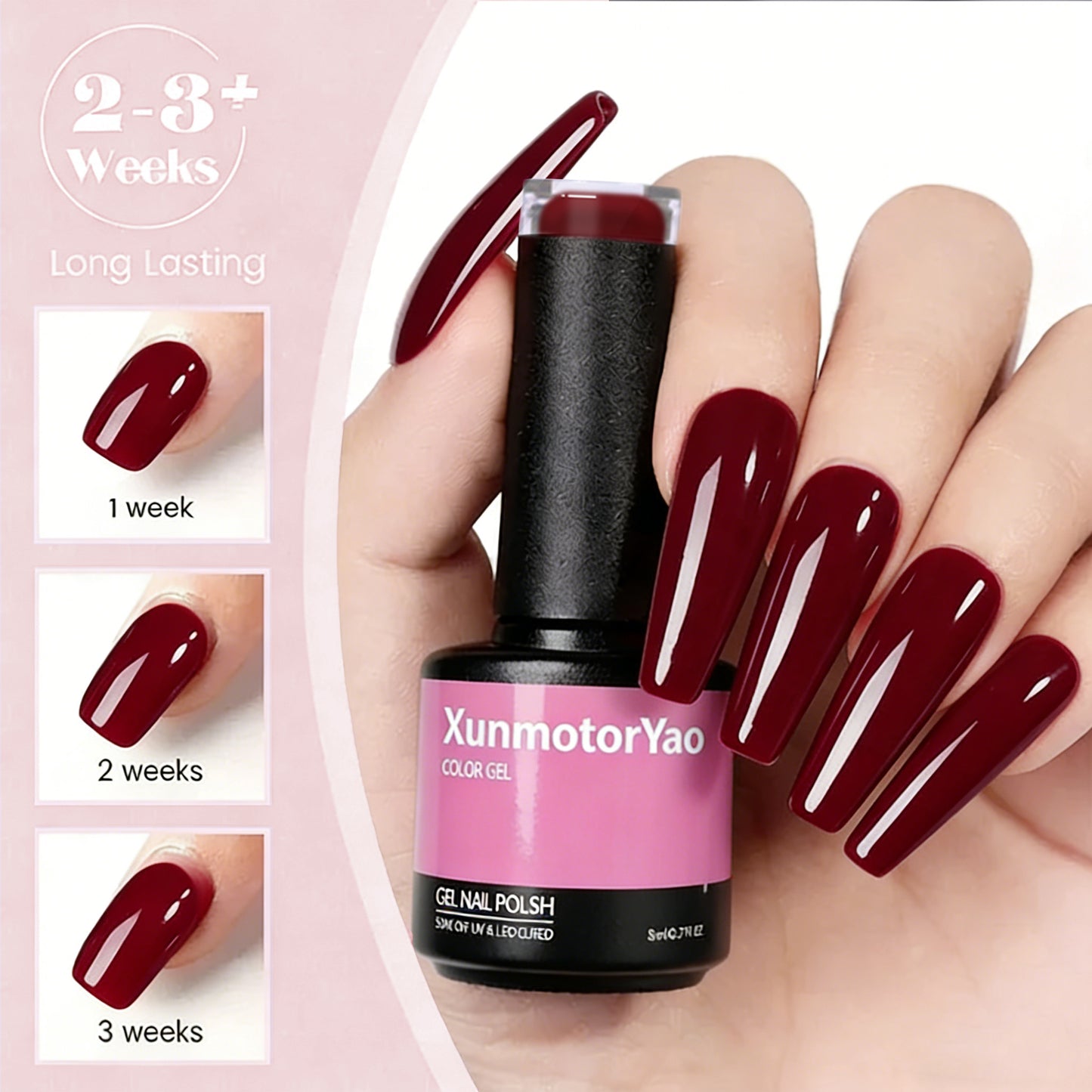 HENGYUAOLER Gel Nail Polish Set - 6 Autumn Nudes & Berry Reds Collection, Salon-Grade Soak Off UV/LED Gel Polish Kit (8ml/0.27 fl.oz)