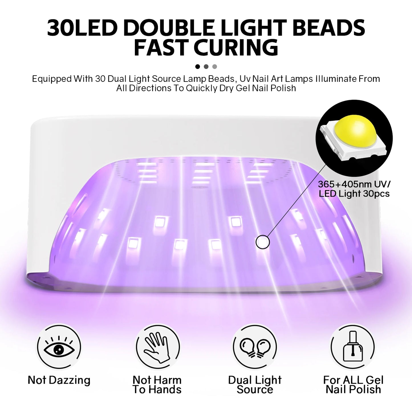 168W Cordless UV LED Nail Lamp | Salon-Quality Gel Curing at Home