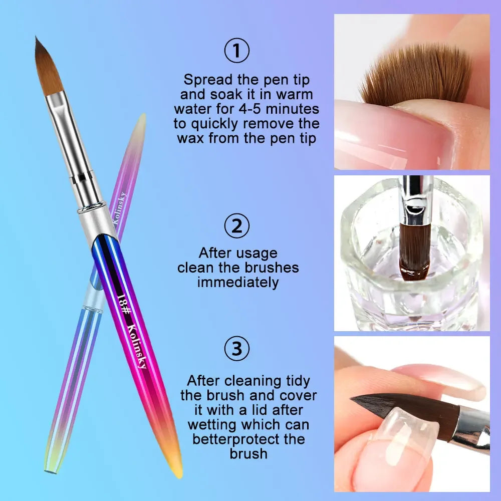 1PCS Professional Acrylic Nail Brush | Nail Extension & Nail Art Brush