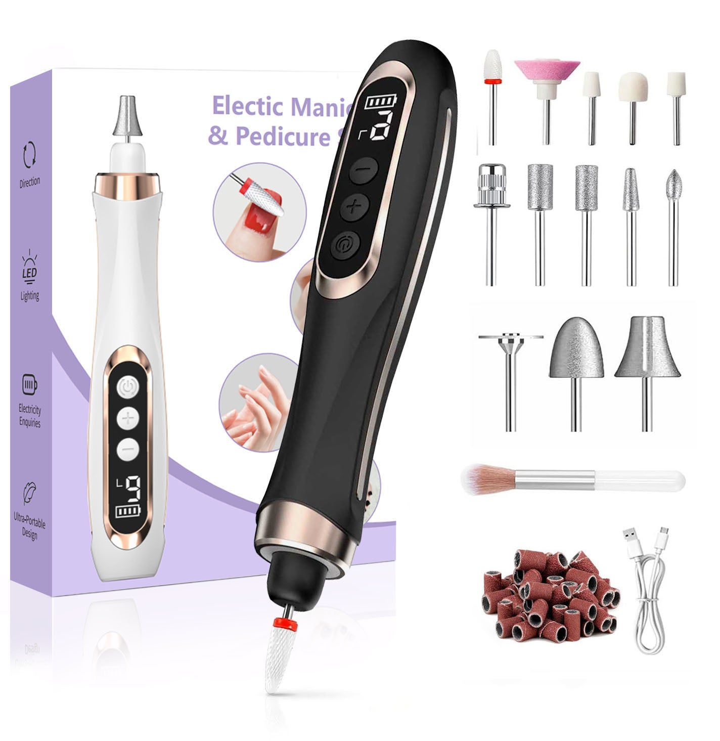 HENGYUAOLER 6th Gen Professional Cordless Nail Drill