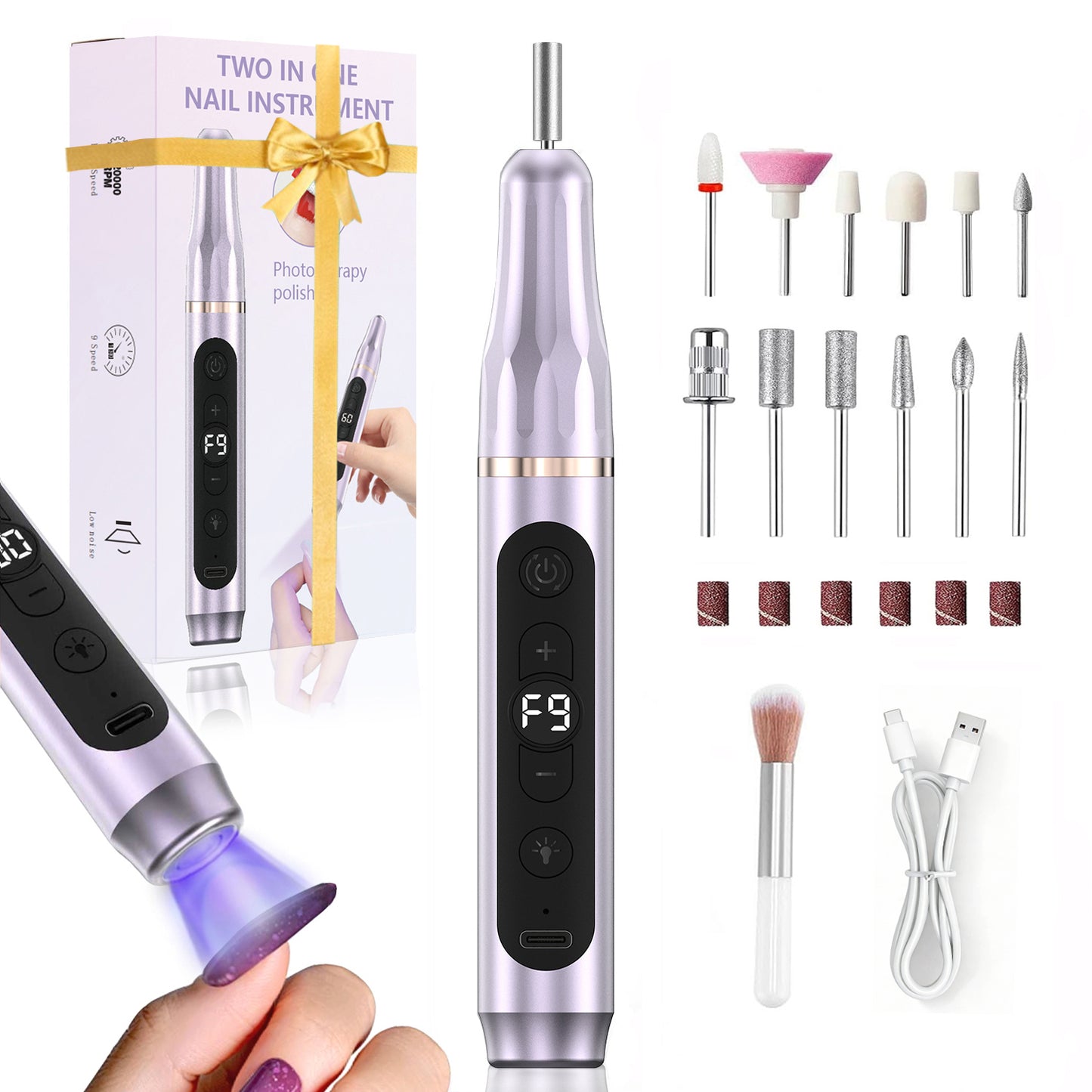 HENGYUAOLER 2-in-1 Drill & Nail Lamp