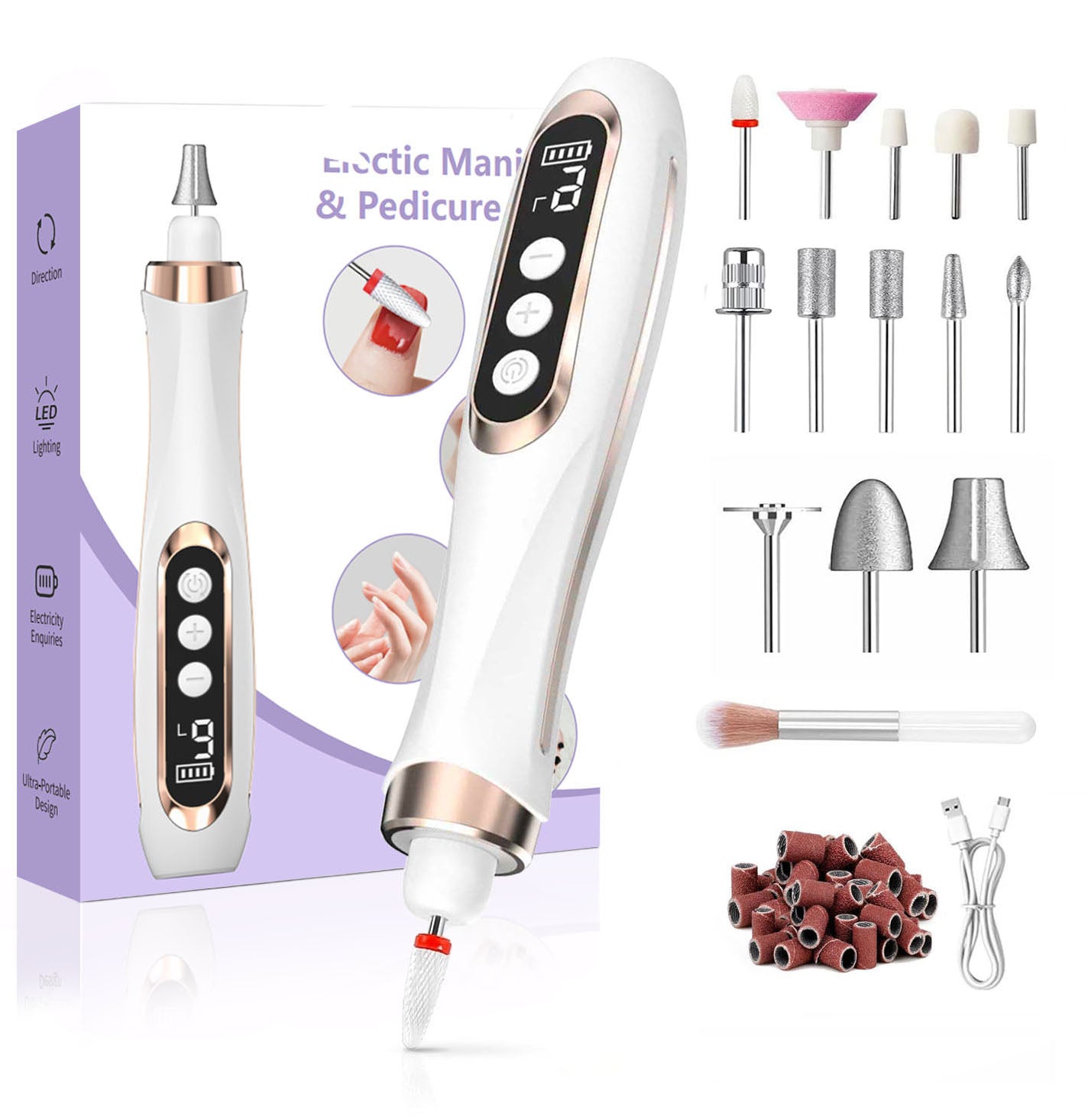 HENGYUAOLER 6th Gen Professional Cordless Nail Drill